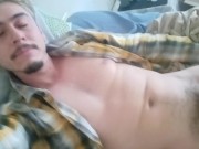 Preview 5 of Handsome stud waking up with boner
