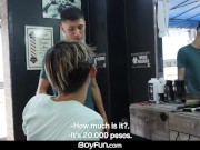 Preview 1 of Hey Barber Your Tip In My Ass - Boyfun