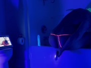 Preview 5 of Blacklight anal fun with dildos high on molly mdma