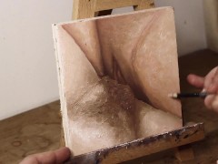 JOI OF PAINTING EPISODE 110 - Thick Thigh Painting Close Up