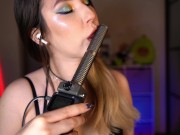 Preview 2 of ASMR girl in latex sucks yours