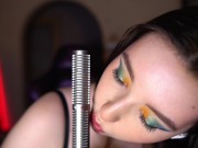 Preview 3 of ASMR girl in latex sucks yours
