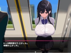 【僕と彼女の痴〇生活 実況(体験版)】電車で爆乳J〇のおっぱい揉んだりスカートめくって手マンしたり・・・(ドットアニメーション同人エロゲー hentai game) - Screenshot 11 of 16 - エロゲ実況