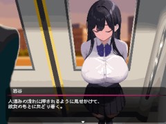 【僕と彼女の痴〇生活 実況(体験版)】電車で爆乳J〇のおっぱい揉んだりスカートめくって手マンしたり・・・(ドットアニメーション同人エロゲー hentai game) - Screenshot 6 of 16 - エロゲ実況