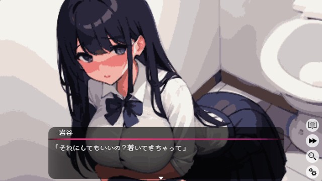 【僕と彼女の痴〇生活 実況(体験版)】電車で爆乳j〇のおっぱい揉んだりスカートめくって手マンしたり・・・(ドットアニメーション同人エロゲー Hentai Game)