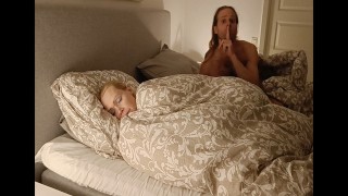 Morning blowjob! I couldn't resist waking her up so she could suck all that cum out of me!