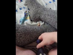 Panty bulge cumming with vibrator