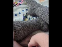 Panty bulge cumming with vibrator
