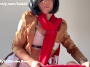 Preview 1 of All about Mikasa’s crempie free version Anime cosplay - attack on titans