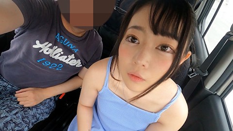 Big eyes! Small & cute! 147cm Osaka mini gal①Blowjob & handjob while driving locally