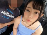 Big eyes! Small & cute! 147cm Osaka mini gal①Blowjob & handjob while driving locally