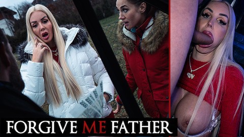 Forgive Me Father - Blonde amateur bimbo met grote kont zondigt in seksuele hardcore reality show