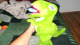 Groene dinosaurus t-rex (60 cm)