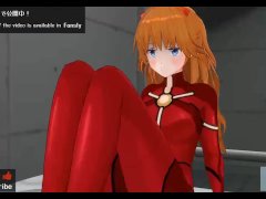 無修正アニメ　アスカの脚こき、オナホこきASMRオナサポ - Screenshot 1 of 16 - 2d