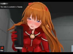 無修正アニメ　アスカの脚こき、オナホこきASMRオナサポ