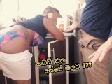 කුස්සියේ කබඩ් එකක් අස්සෙ ඔලුව හිර වෙලා ???..✌️ / Sri Lankan Step-Mom & Step-Son Fuck In the Kicthen.