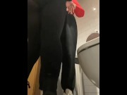 Preview 1 of Lesbian MISTRESS FUCKS HARD Straight Girl in PUBLIC TOILET