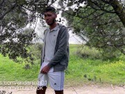 Preview 3 of straight soccer player with giant cock fucks mouth of a stud running in the park