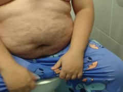 Naughty alpha pees trousers and wears them