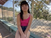 Preview 2 of Real Teens - Brunette Teen With Bangs Mochi Mona Loves Fucks In The Outdoors Like A Pro