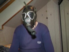 Masked in several layers of latex mask