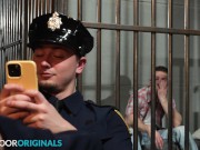 Preview 1 of Bitchy Cop Flip Fucks Jailed Daddy - Roman Todd, Masyn Thorne - NextDoorStudios
