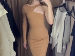 teasing blond in hot tight dress