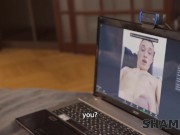 Preview 2 of SHAME4K. Blonde mature was caught streaming nude and seduced by student