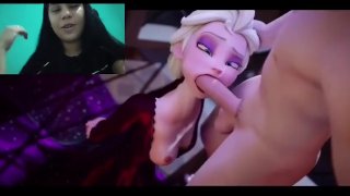 Elsa geeft een geweldige pijpbeurt en CUMS - frozen 60 fps hoge kwaliteit ongecensureerde hentai