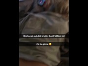 Preview 4 of Met a Lesbian at School and I fucked her on Snapchat while talking with her girlfriend