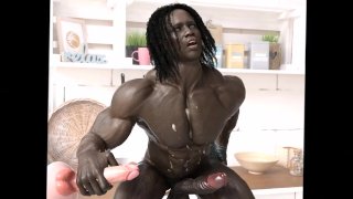 Homo-Afrikaanse Bodybuilder