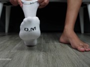 Preview 2 of White Master Socks, Big Male Feet Ready to Dominate: Foot Fetish!