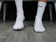 Preview 6 of White Master Socks, Big Male Feet Ready to Dominate: Foot Fetish!