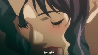 Hentai's Lover Gets A Blowjob From An Experienced Busty Woman