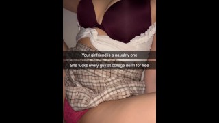 On Snapchat A Cheating College Girl Fucked Roughly In A Student Dorm