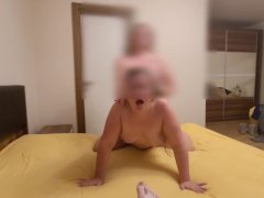 I'm watching my wife being fucked by her girlfriend with a strapon