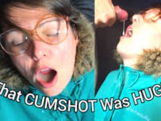 Огромный камшот во рту чуть не заставил меня захлебнуться!