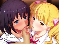 【#01 円交少女 〜陸上部ゆっきーの場合〜 実況(体験版)】真面目な褐色巨乳J〇と金髪爆乳J〇が援交でダブルフェラすることになり・・(援助交際ノベルエロゲー hentai game） - Screenshot 16 of 16 - エロゲ実況