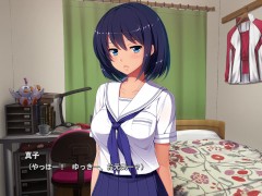 【#01 円交少女 〜陸上部ゆっきーの場合〜 実況(体験版)】真面目な褐色巨乳J〇と金髪爆乳J〇が援交でダブルフェラすることになり・・(援助交際ノベルエロゲー hentai game） - Screenshot 7 of 16 - Hentai