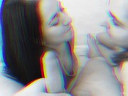 Preview 6 of REALITY Sexy Ukrainian camgirls sucking cock - double blowjob, deepthroat & pussy licking 3D