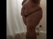 Preview 1 of Saggy BBW Milf Shower Sample
