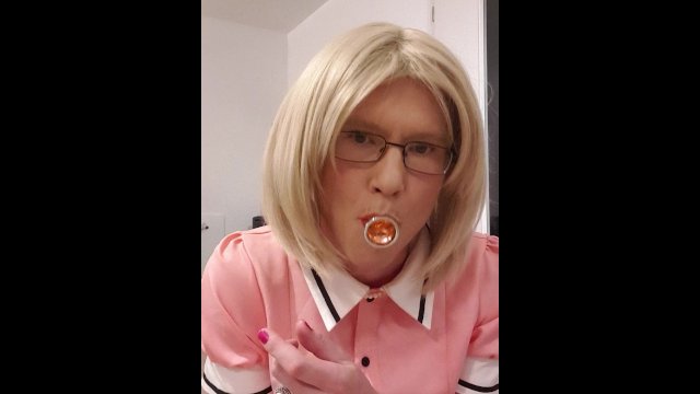 Sissy Maid plays with Anal Plug and lick it