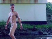 Preview 2 of I had fun bathing naked in a river (slo-mo for sexier effect)