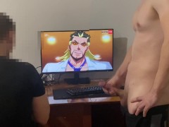 БОЛЬШОЙ ЧЛЕН МАСТУРБИРУЕТ С КУКОЛДОМ И КОНЧАЕТ  МОРЕМ СПЕРМЫ