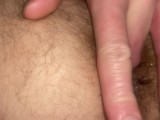 Close up anal fingering in hotel room