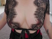 Preview 4 of !SHOCKER!** MILF WIFE ** GIVES POV BJ with MA$$IVE TITTY CLOSE UP
