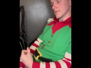 Preview 2 of Naughty chavy elf caught masturbating to porn and cumming
