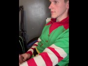 Preview 5 of Naughty chavy elf caught masturbating to porn and cumming