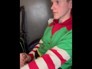 Preview 6 of Naughty chavy elf caught masturbating to porn and cumming