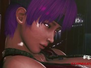 Preview 2 of Purple-Haired Hottie & Police Officers HARDCORE 3D Gaming Threesome